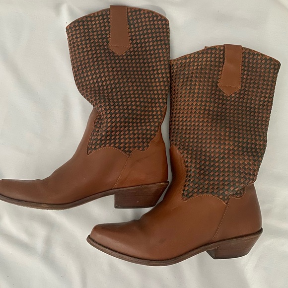 Women's Dingo Cowboy Boots Brown size 7.5 Leather Western Cowgirl - Picture 3 of 14